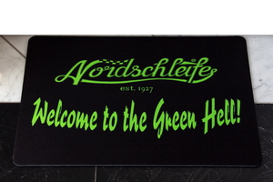 "Nordschleife - Welcome on the Green Hell" door mat